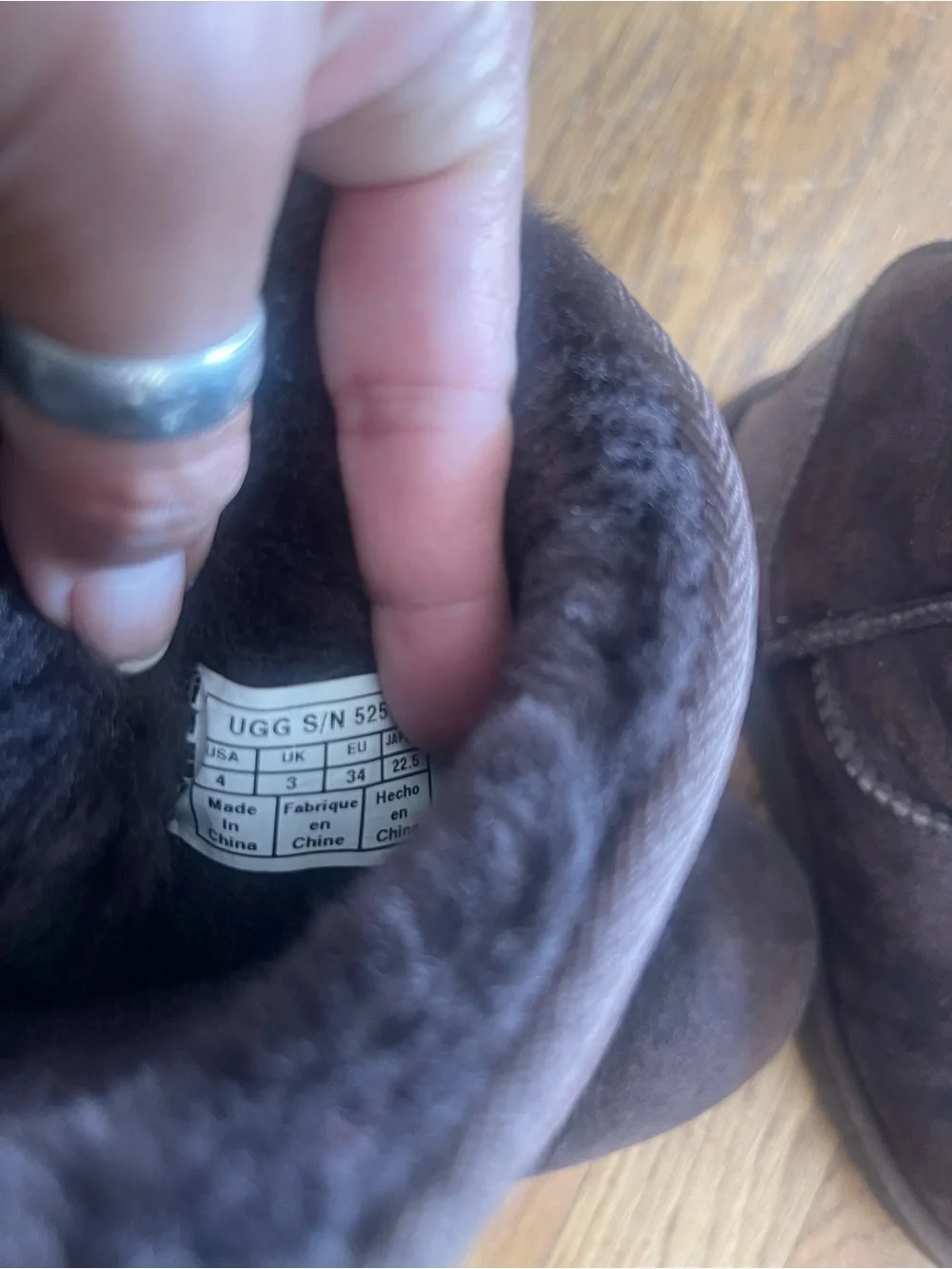 UGG water stains